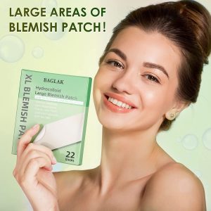 BAGLAK Large Pimple Patches – 22 Strips, XL Size, Hydrocolloid Spot Dots, Blemishes Patch – Pimple Stickers, For Face Absorbing Cover Patch – Zit Sticker Facial Skin Care